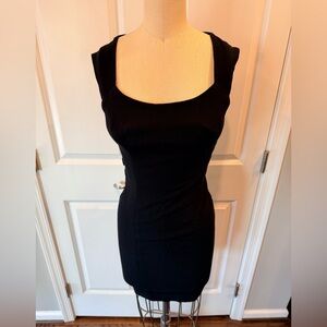 Black Bodycon Mini Dress Sleeveless Small Classic LBD Fitted Stretch
